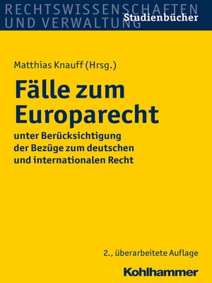 cover image of Fälle zum Europarecht